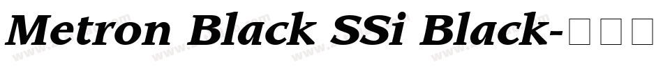 Metron Black SSi Black字体转换